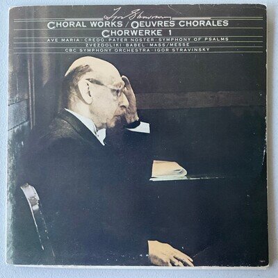 IGOR STRAVINSKY Choral Works Oeuvres Chorales Chorwerke 1 & 2 Double LP