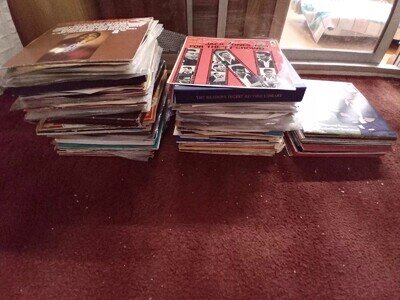 Bulk Job Lot Of over 300 Old Vinyl Records / LPs - - Various Genres