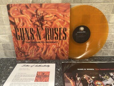 “The Spaghetti Incident” vinyl, autographed signed, Dizzy, Matt, Gilby, PSA COA