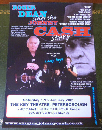 The Johnny Cash Story Roger Dean Key Theatre Peterborough Original Poster 2009