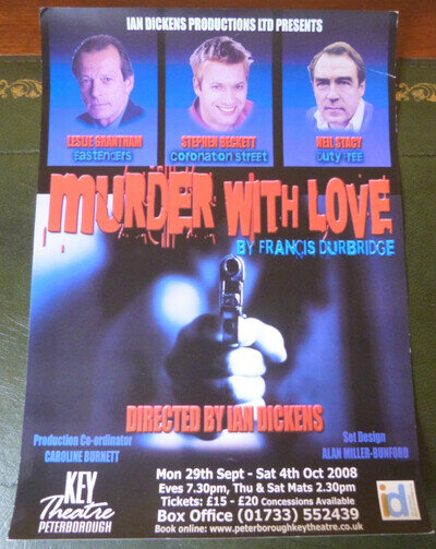 Murder With Love Leslie Grantham Key Theatre Peterborough Original Poster 2008