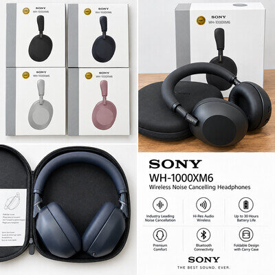 Sony WH-1000XM6 Wireless Headphones Bluetooth Noise Cancelling replic. (BLACK)
