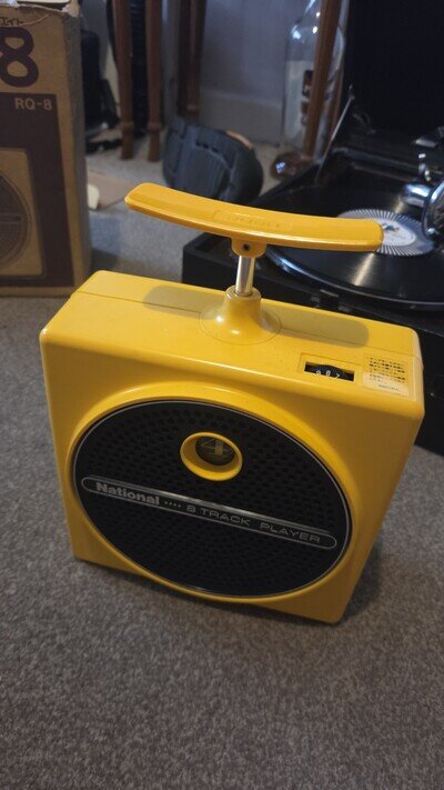 Vintage National Panasonic RQ-8 8-Track Karaoke Player Rare Yellow/ Tested