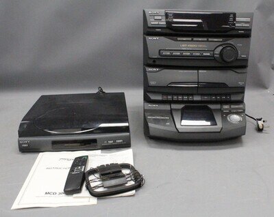 SONY LBT-XB20 Compact Hi-Fi Stereo System + Turntable w/Remote Working - L54