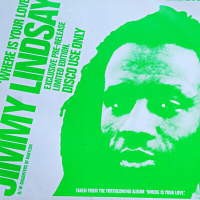 Jimmy Lindsay - Where Is Your Love 1979 Reggae Lovers Rock Promo Rare Red Vinyl