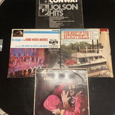 Rare Vintage Minstrels & Al Jolson 78 RPM Record Collector Items