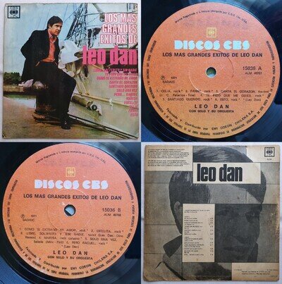 LEO DAN MILO LOS MAS GRANDES EXITOS 1977 MONO!! UNIQ B&W BCK CVR CHILEAN PRESS!!