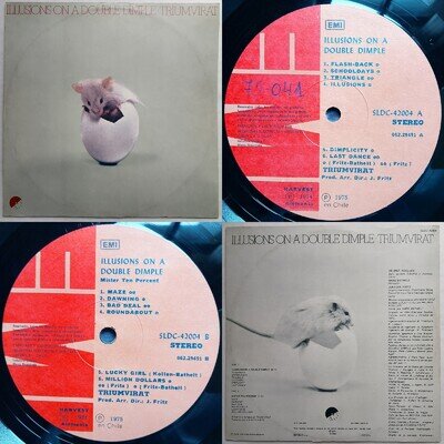 TRIUMVIRAT ILLUSIONS ON A DOUBLE DIMPLE HI-FI STEREO 1975 UNIQ CVR! CHILEAN PRS!