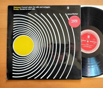 ST 783 Janos Starker Dohnanyi Concert Piece Kodaly Cello Sonata NM Stereo Vinyl