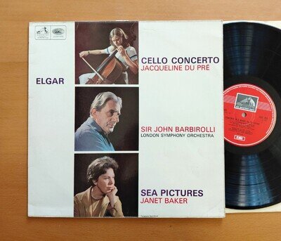 ASD 655 Elgar Cello Concerto Jacqueline Du Pre Barbirolli EMI Stereo Vinyl NM