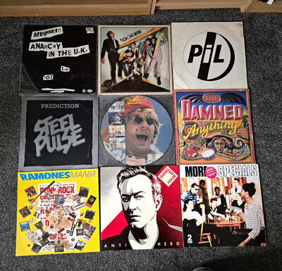 Various Punk Rock Reggae 12" LP Vinyl Records Job Lot Megadeth PiL Specials