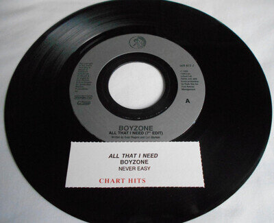 Boyzone All That I Need NM 7"Jukebox Promo 1998 Polygram Ireland Rude Boy Unused