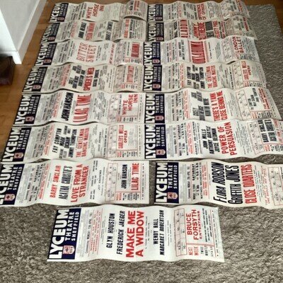 Lyceum Theatre Sheffield Original 1960s bundle of 15 posters