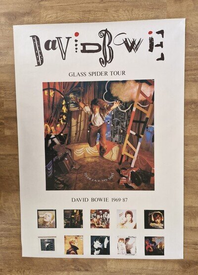 Rare Original DAVID BOWIE 1986 - 1987 POSTER Glass Spider Tour Concert Gig