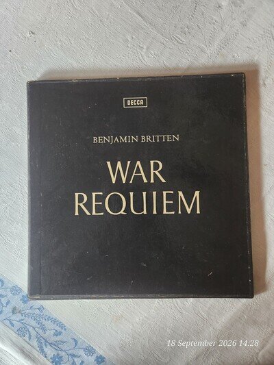 Benjamin Britten War Requiem Decca Mono MET 252-3 2LP Vinyl Record Box Set