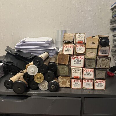 Job Lot 30+ Vintage Pianola Player Piano Rolls QRS Play-Rite Aeolian Boxed&Loose