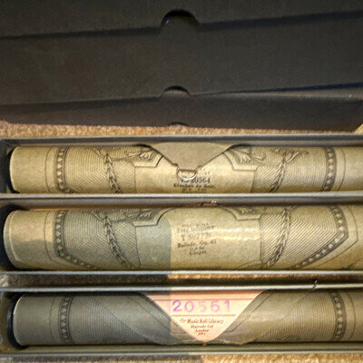 3 x Themodist Full Scale Pianola / Player Piano Roll 20551 1927 "The Modist"