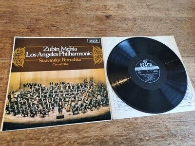 Stravinsky Petrushka LAPO Mehta UK 1st Decca WBG ED1 Stereo SXL 6324 EX LP