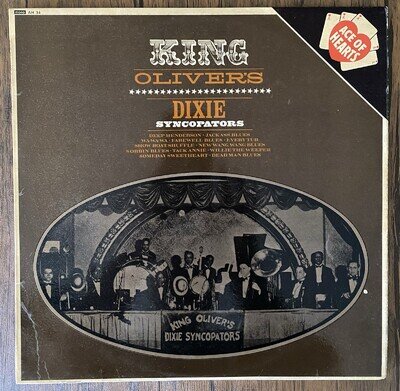 King Oliver's Dixie Syncopators UK Mono LP Ace Of Hearts AH 34 Vinyl EX/VG+⁠