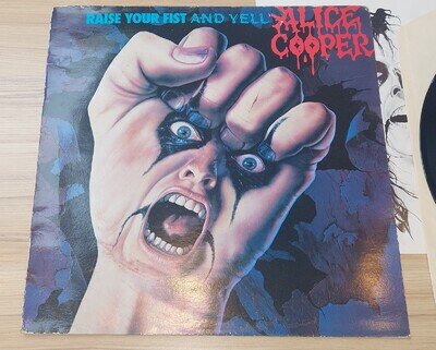Alice Cooper - Raise Your Fist and Yell LP Album 12" Record Rock 1987 EX/VG