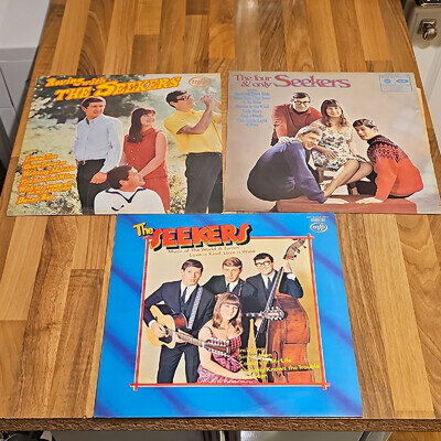 The Seekers Vintage Vinyl LP Record Bundle x3 1960s MFP Folk Pop