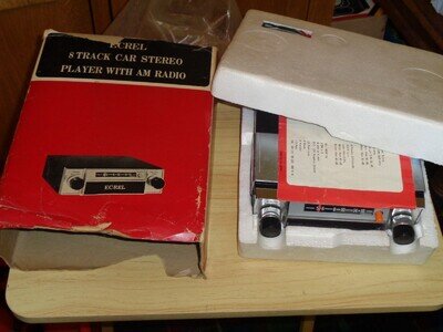 Rare Vintage 8 Track Vintage car Stereo Player- Boxed Never used - New