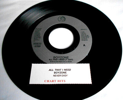 Boyzone All That I Need Mint- 7" Jukebox 1998 Polygram Ireland Rude Boy Scarce C
