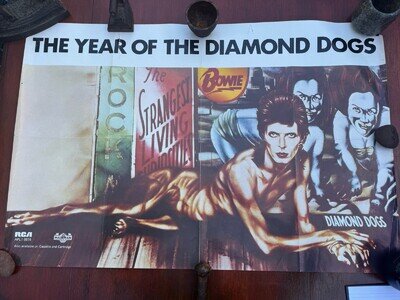 David Bowie Diamond Dogs Original 1974 RCA Promo Poster Very Rare 30” x 20”
