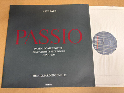 ECM 1370 Arvo Part Hilliard Ensemble Passio LP