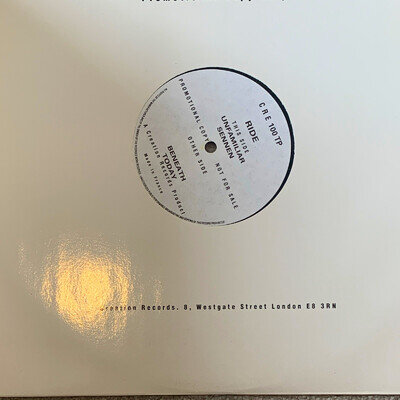 Ride - Unfamiliar 12" Vinyl Record Promo White Label Test Pressing CRE 100 TP