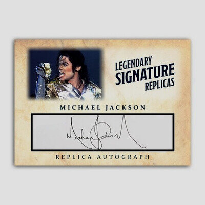 MICHAEL JACKSON / AUTOGRAPH CARD & COLLECTIBLES!