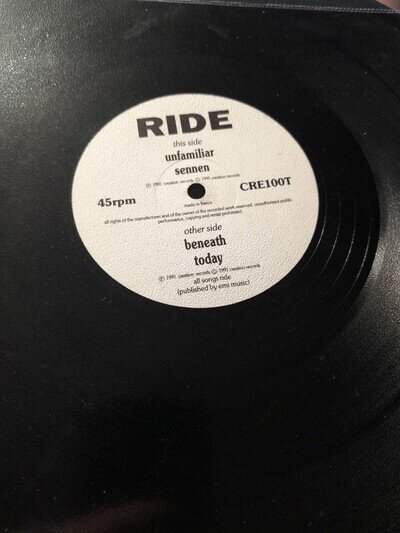 Ride Today Forever EP 12" Vinyl Creation Records CRE100T 1991