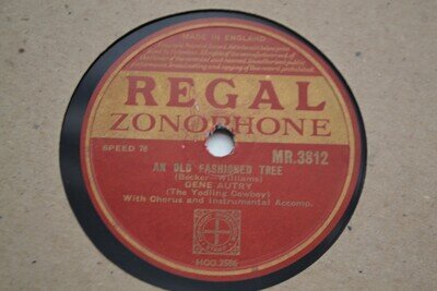 Gene Autry 78 An Old Fashioned Tree / Here Comes Santa Claus Regal Z MR3812 #PH