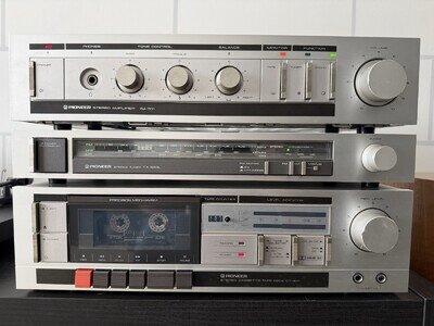 Pioneer Separates Hi-Fi System. SA-301 Amp CT-301 Cassette TX-540L Tuner. Tested