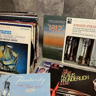 50 Classical Vinyl LP Record Job Lot Tchaikovsky Mozart Chopin Strauss Opera 12”