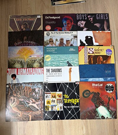 45 x Vinyl Record Bundle Job Lot Various Artists 12” LPs Rock Pop 70s 80s VG+