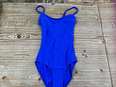 Wear Moi Thalia Blue Camisole V-Back Leotard Size Adult XS