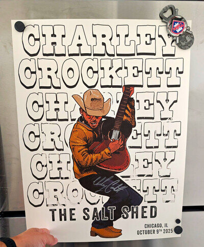 Charley Crockett Concert AUTOGRAPH Poster Salt Shed Chicago IL October 9 2025