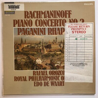 Rachmaninoff, Piano Concerto No 2 & Paganini, Vinyl LP, Philips 1983, VG+/VG