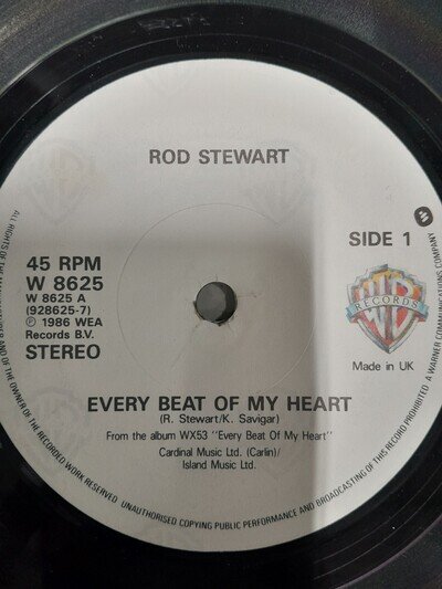 Rod Stewart - Every beat of my heart/Trouble on Warner Bros label. Original