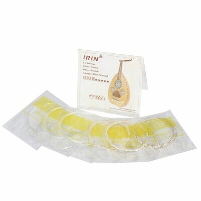 Oud Strings Set (G-D-A-E-B-F) Clear Nylon Silver-Plated Copper Alloy Wound 1 PHA