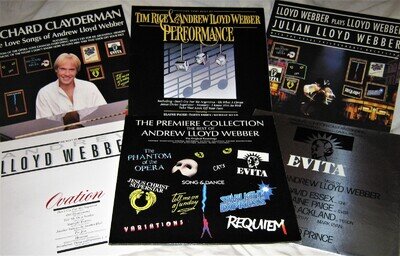 ANDREW LLOYD WEBBER Lp LOT Vinyl Records Evita Joseph Musicals Shows Albums EX+