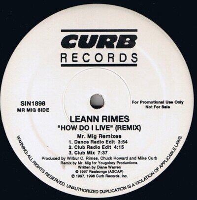 Leann Rimes - How do i live (3 Mr Mig Club Mixes / 2 RH Factor Mixes) Vinyl