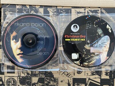 Marc Bolan & T.Rex: Christmas Bop + You Scare Me To Death 7” Vinyl Picture Discs
