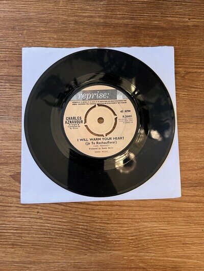 Charles Aznavour I Will Warm Your Heart 7 Single Vinyl Record