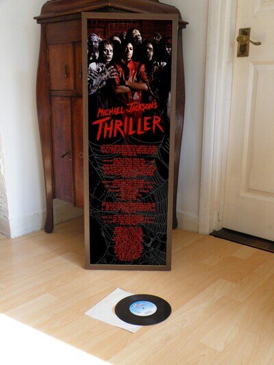 MICHAEL JACKSON THRILLER POSTER LYRIC SHEET, BAD,