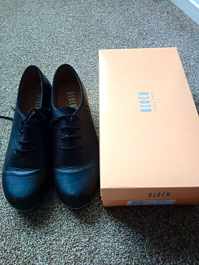 Bloch Ladies Jazz Tap Dance Shoes Black Leather Size 7