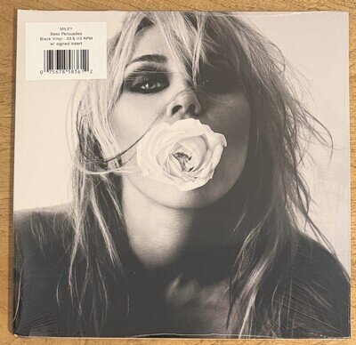 Miley Cyrus Bass Persuades Signed Vinyl LP Insert Autograph SEALED IN HAND NEW