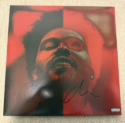 The Weeknd After Hours Deluxe 2LP Vinyl Limited Autograph Signed Blood Splatter