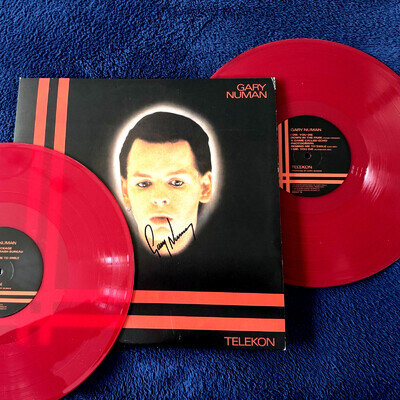 Gary Numan -Telekon BBQLP19 -RARE Double Red - Gatefold - SIGNED VINYL LP